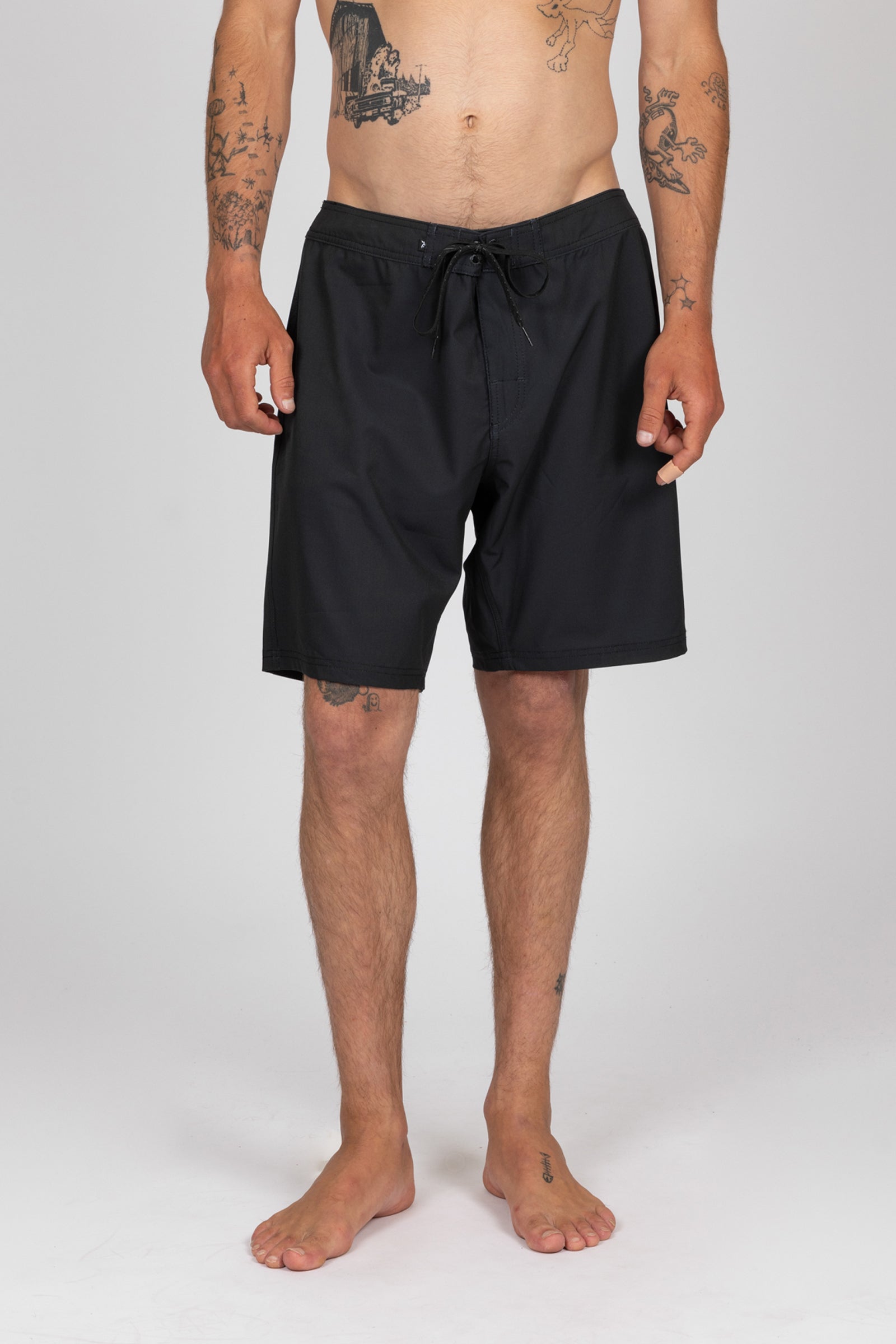 Rusty Mens Baseline 19" Boardshorts - Black - ManGo Surfing