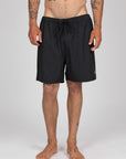 Rusty Mens Baseline Elastic 17" Trunk Shorts - Black