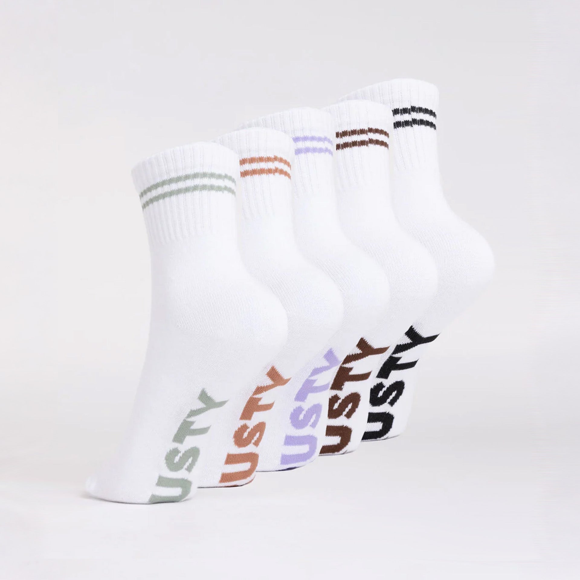 Rusty All Day Crew Socks (5 Pack) - Multi - ManGo Surfing