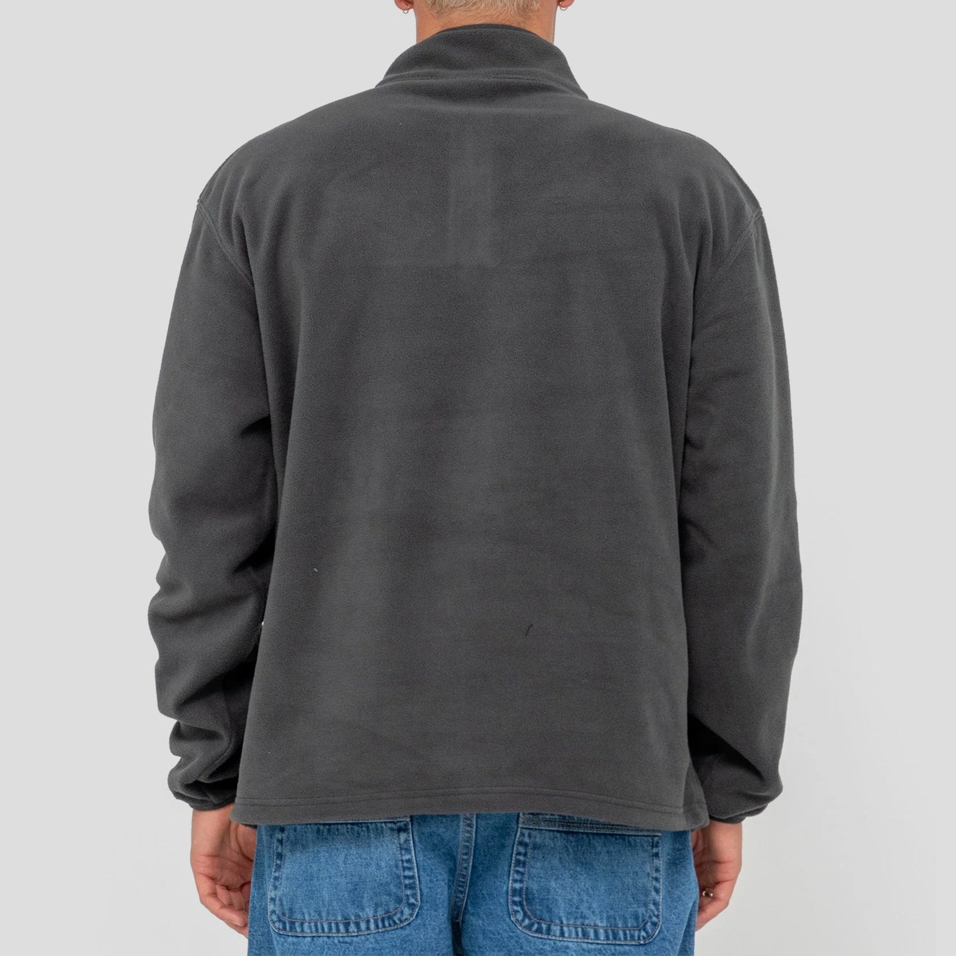 Rusty Core Division Polar Fleece Quarter Zip - Coal - ManGo Surfing