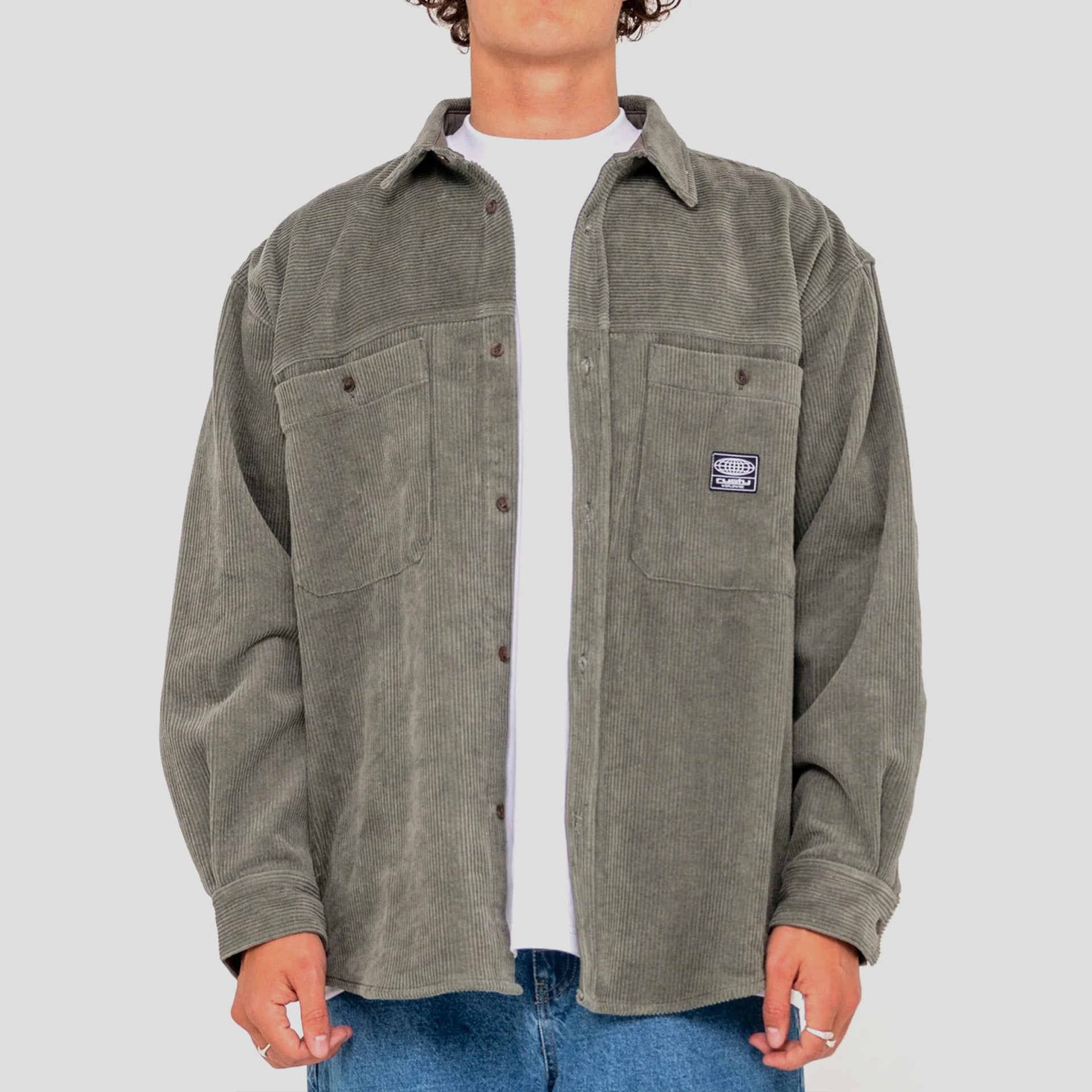 Rusty Mens Cobra Overshirt - Army Green - ManGo Surfing