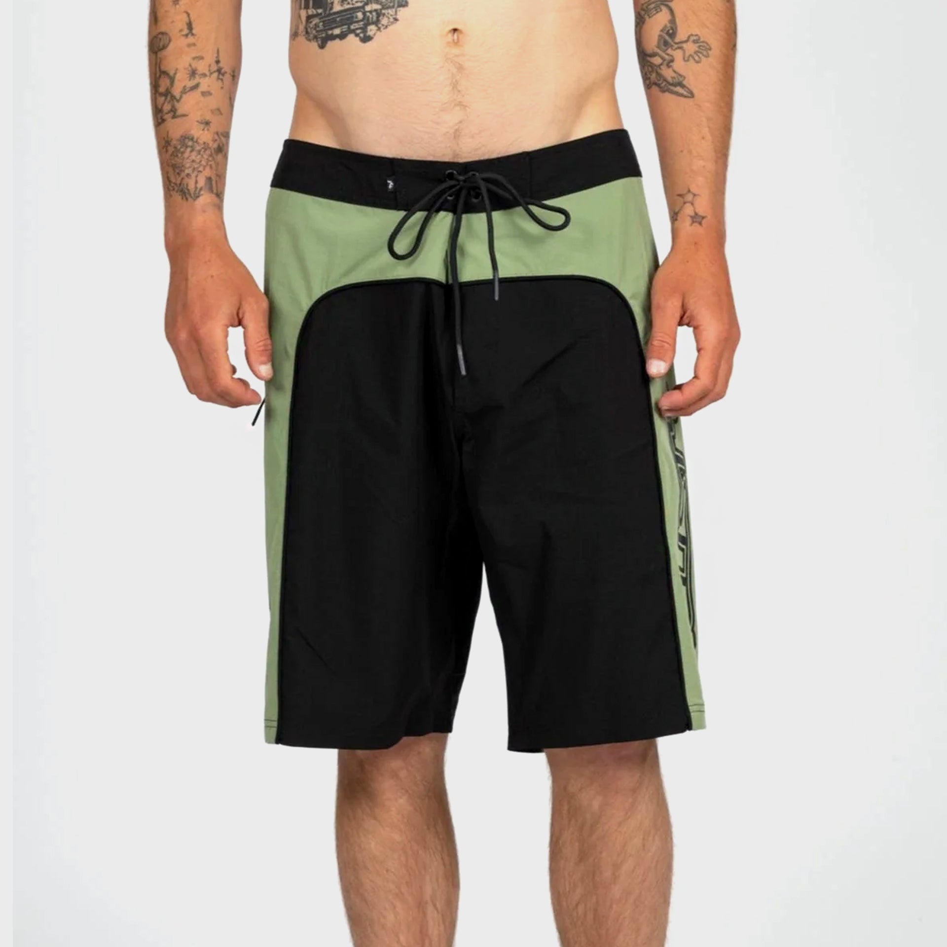 Rusty Mens Pied Piper Fixed Boardshorts - Black Fatigue - ManGo Surfing