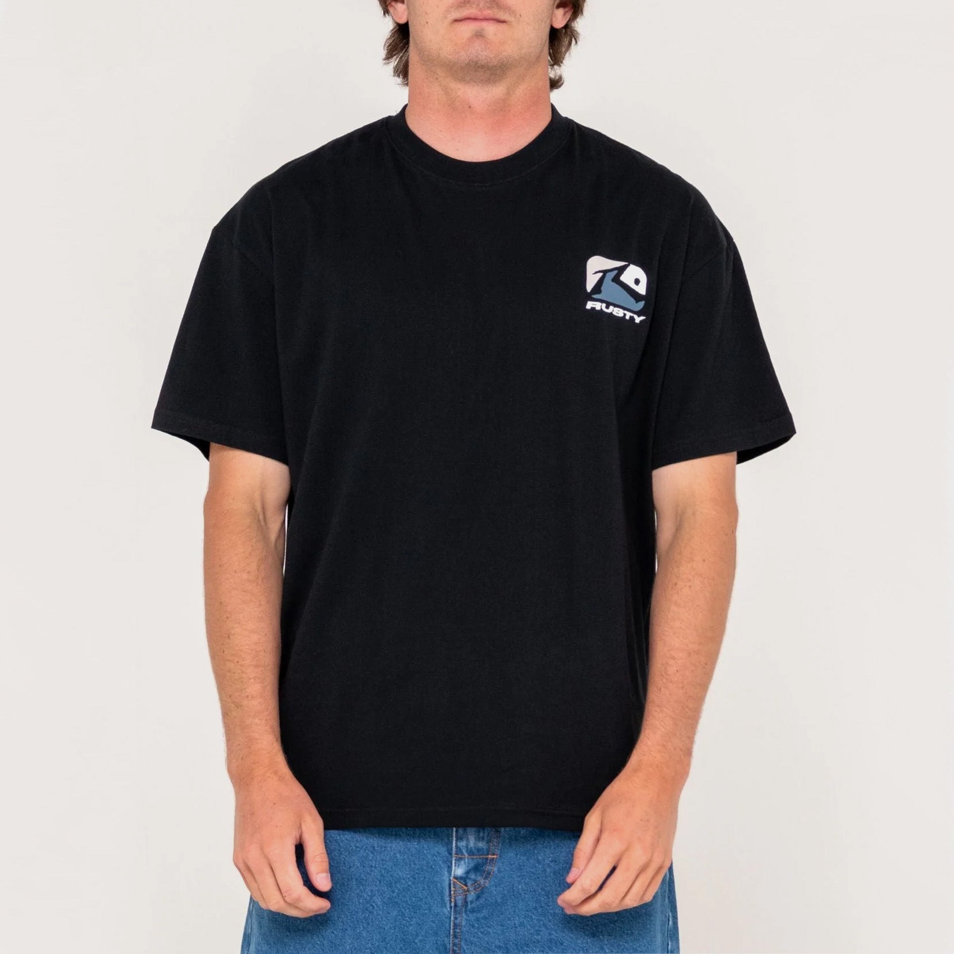 Rusty Phenom T-Shirt - Black - ManGo Surfing