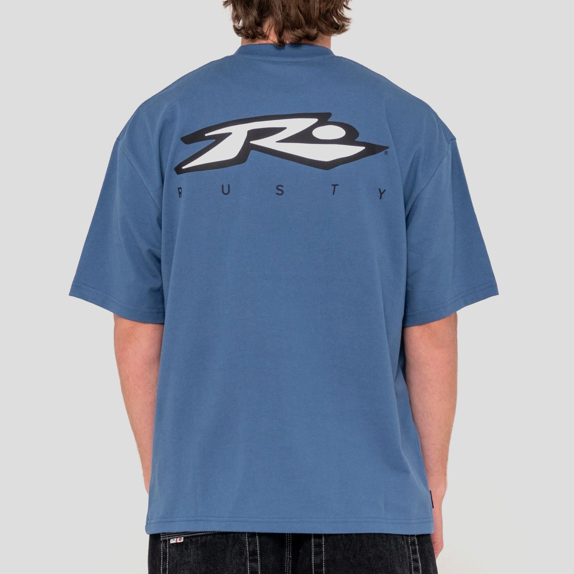 Rusty Registered Short Sleeve T-Shirt - China Blue - ManGo Surfing
