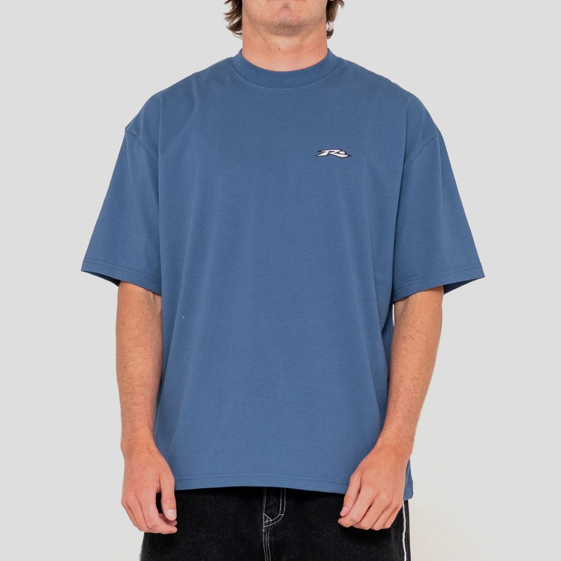 Rusty Registered Short Sleeve T-Shirt - China Blue - ManGo Surfing