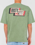 Rusty Sleds N Threads T-Shirt - Oil Green - ManGo Surfing