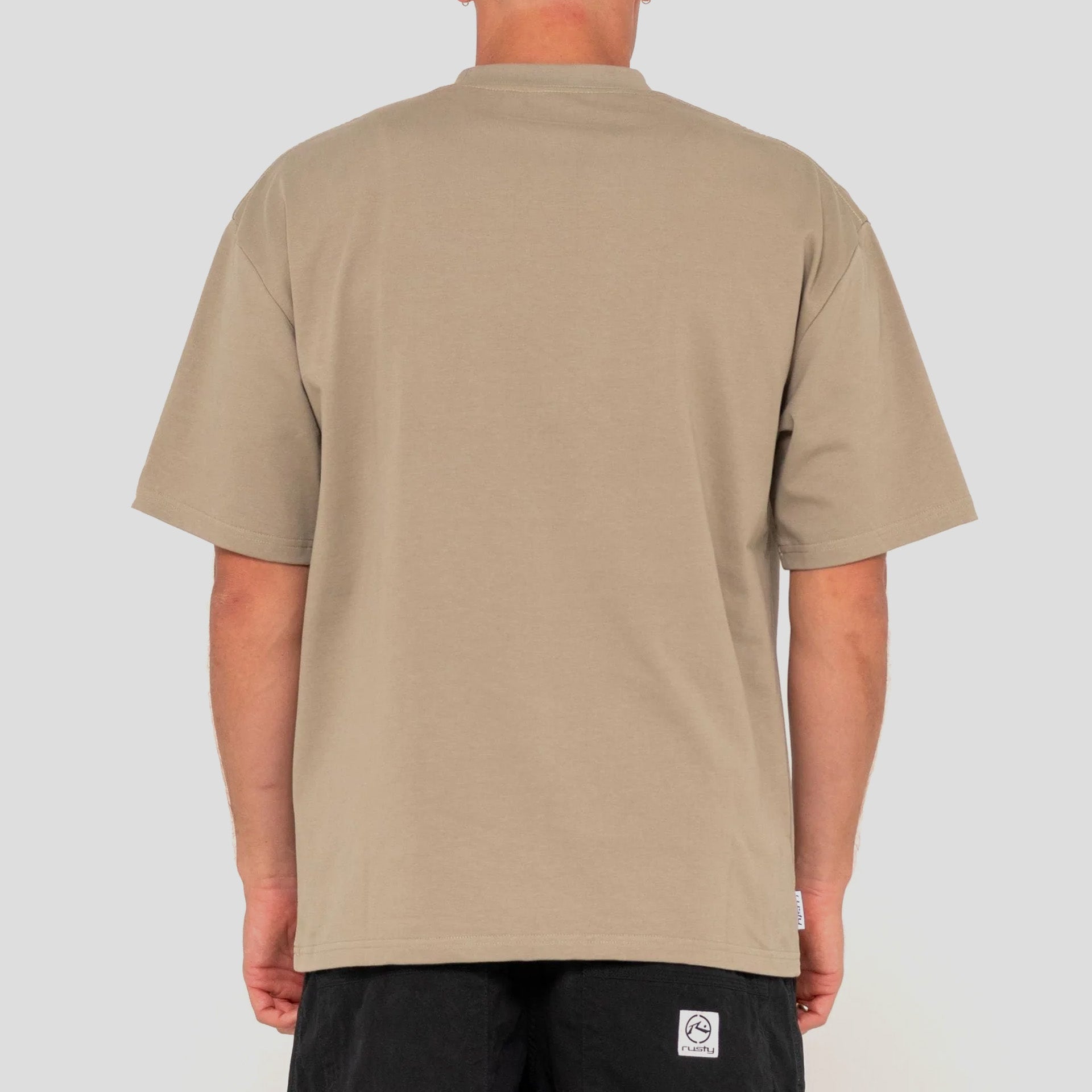 Rusty Steezey Short Sleeve T-Shirt - Khaki - ManGo Surfing