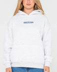 Rusty Womens Essentials Oversized Hooded Fleece - Ecru Marle - ManGo Surfing