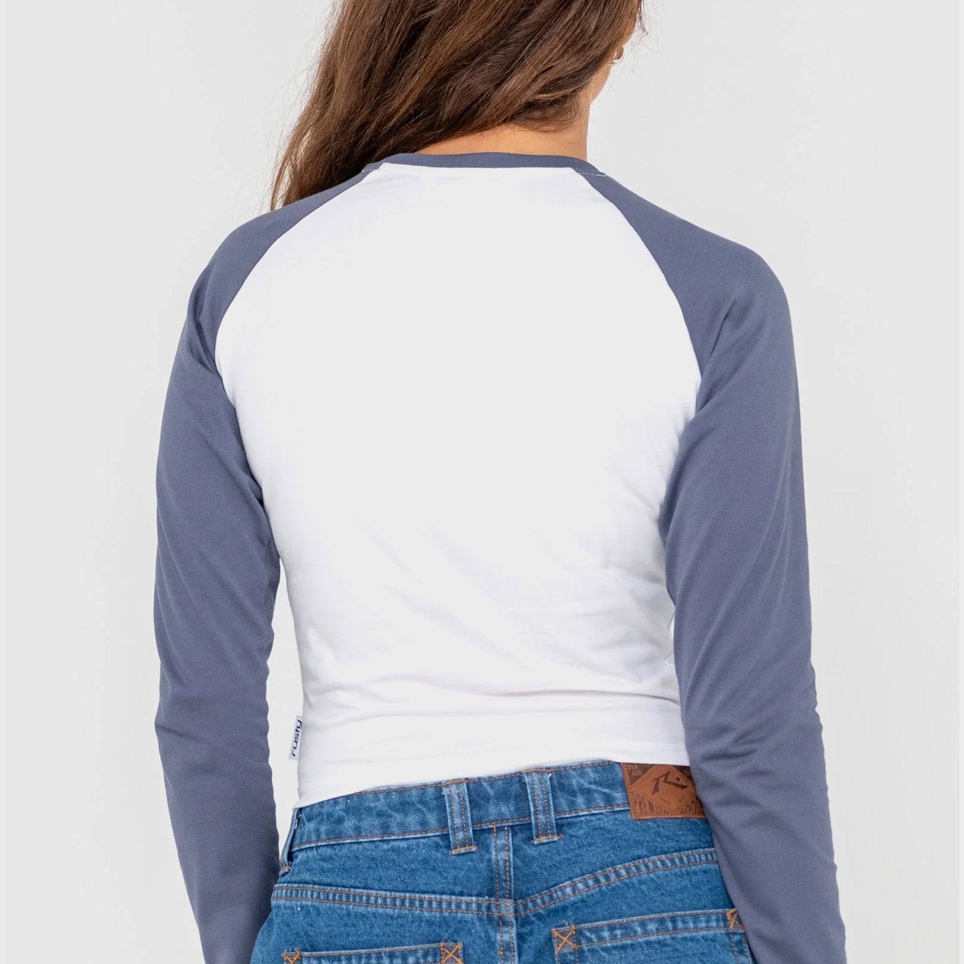 Rusty Womens Heritage Long Sleeve Raglan T-Shirt - White - ManGo Surfing