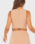 Rusty Womens Sicily Cropped Vest - Oatmilk - ManGo Surfing