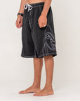 Rusty Tombstones Hybrid Waist Boardshorts - Black
