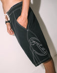 Rusty Tombstones Hybrid Waist Boardshorts - Black