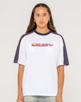 Rusty Womens Archived Shooter Oversize T-Shirt - White