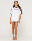 Rusty Womens Archived Shooter Oversize T-Shirt - White