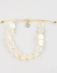 Pineapple Island Ungu Mother of Pearl Disc Bead Bracelet - White