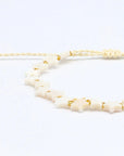 Pineapple Island Surgawi Mother of Pearl Star Bracelet - Cream/Gold