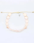 Pineapple Island Ungu Mother of Pearl Disc Bead Bracelet - Pink