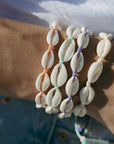 Pineapple Island Livadi Cowrie Shell Surf Bracelet - Cream