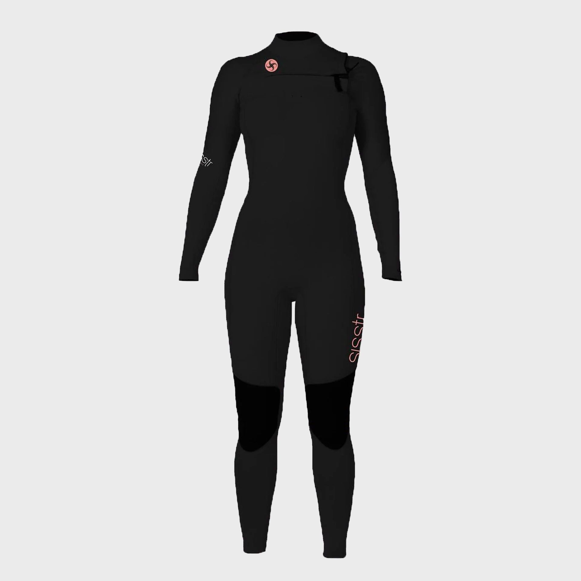 Sisstrevolution 7 Seas 3/2 Womens Chest Zip Wetsuit - Black - ManGo Surfing
