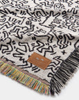 Slowtide Breakers Tapestry Blanket - White