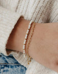Pineapple Island Mother of Pearl Waterproof Bracelet - Gold