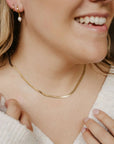 Pineapple Island Herringbone Chain Necklace - Gold