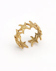 Pineapple Island Mokupuni Starfish Adjustable Ring - Gold