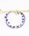Pineapple Island Forget Me Not Bracelet Trio Set - Blue/White