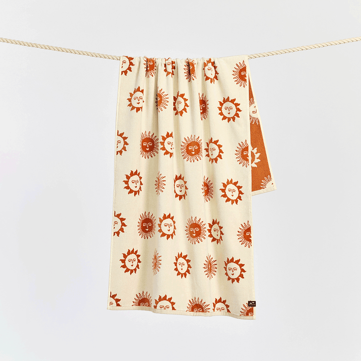 Slowtide Sunburn Premium Woven Towel - Cream - ManGo Surfing