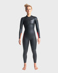 Swim Research 4/3 Womens Back Zip Wetsuit - Black/Orange - ManGo Surfing