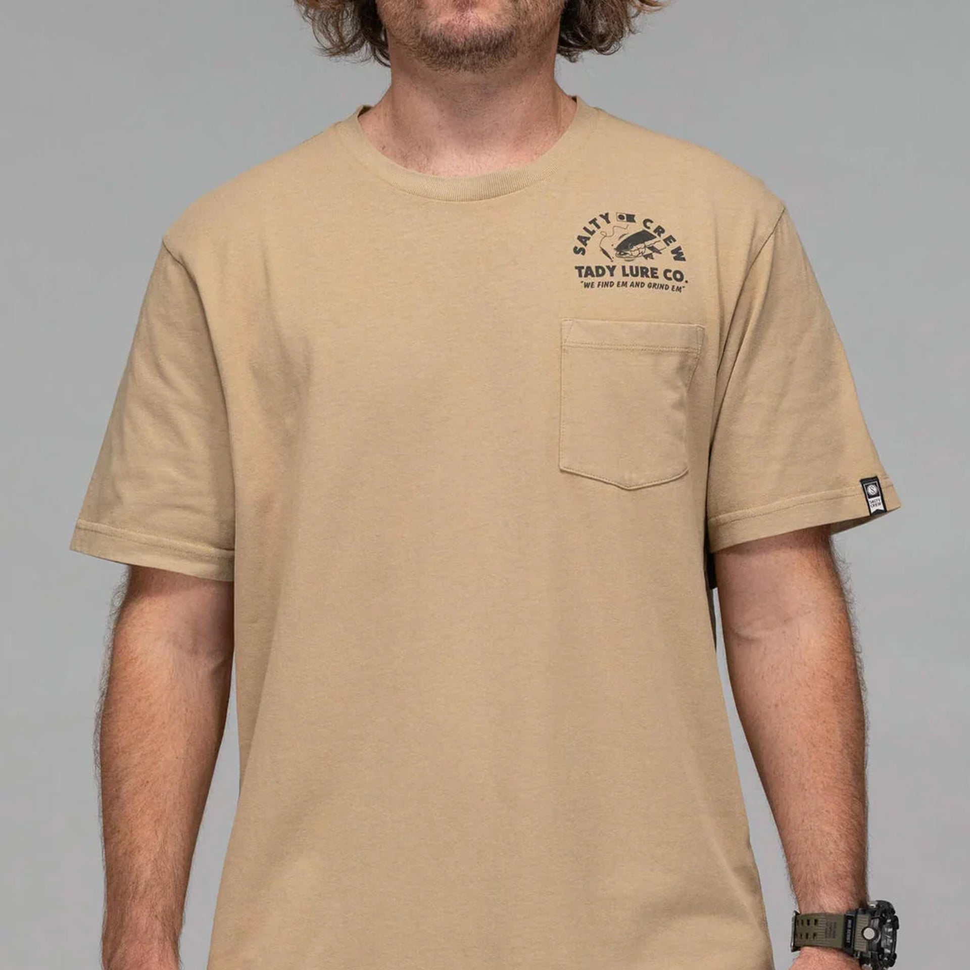 Salty Crew Mens Tady Classic Pocket T-Shirt - Pigment Straw - ManGo Surfing