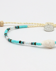 Pineapple Island Mauna Loa Shell Bracelet - Light Blue/Shell