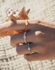 Pineapple Mutiara Stretchy Pearl Bead Rings - Multi colours