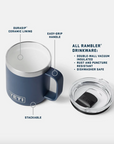Yeti Rambler 10oz (296 ml) Stackable Mug With DuraSip™ Ceramic Lining - Cape Taupe