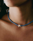 Pineapple Island Tidepool Starfish Beaded Necklace - Blue