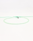 Pineapple Island Wailele Frosted Glass Beaded Anklet - Green