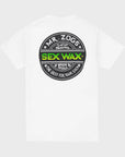 Sex Wax Word Fade Green T-Shirt - White - ManGo Surfing