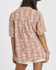 Sisstr Evolution Island Beauty Short Sleeve Woven Top - Henna - ManGo Surfing