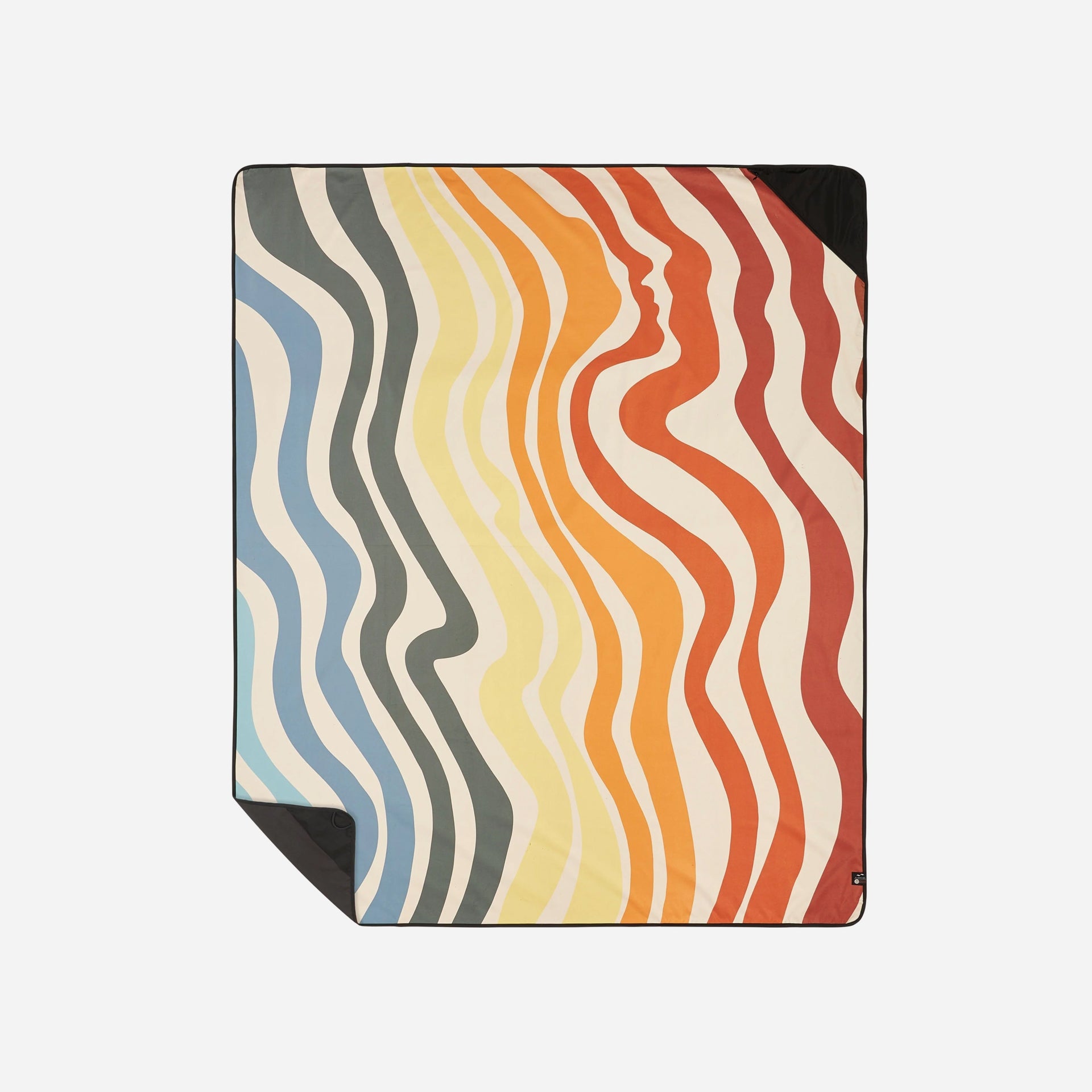 Slowtide Textured Waves Picnic Blanket - Multicoloured - ManGo Surfing