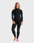 C-Skins Solace 4/3 Chest Zip Wetsuit - Raven Black/Unity/Green Ash - ManGo Surfing