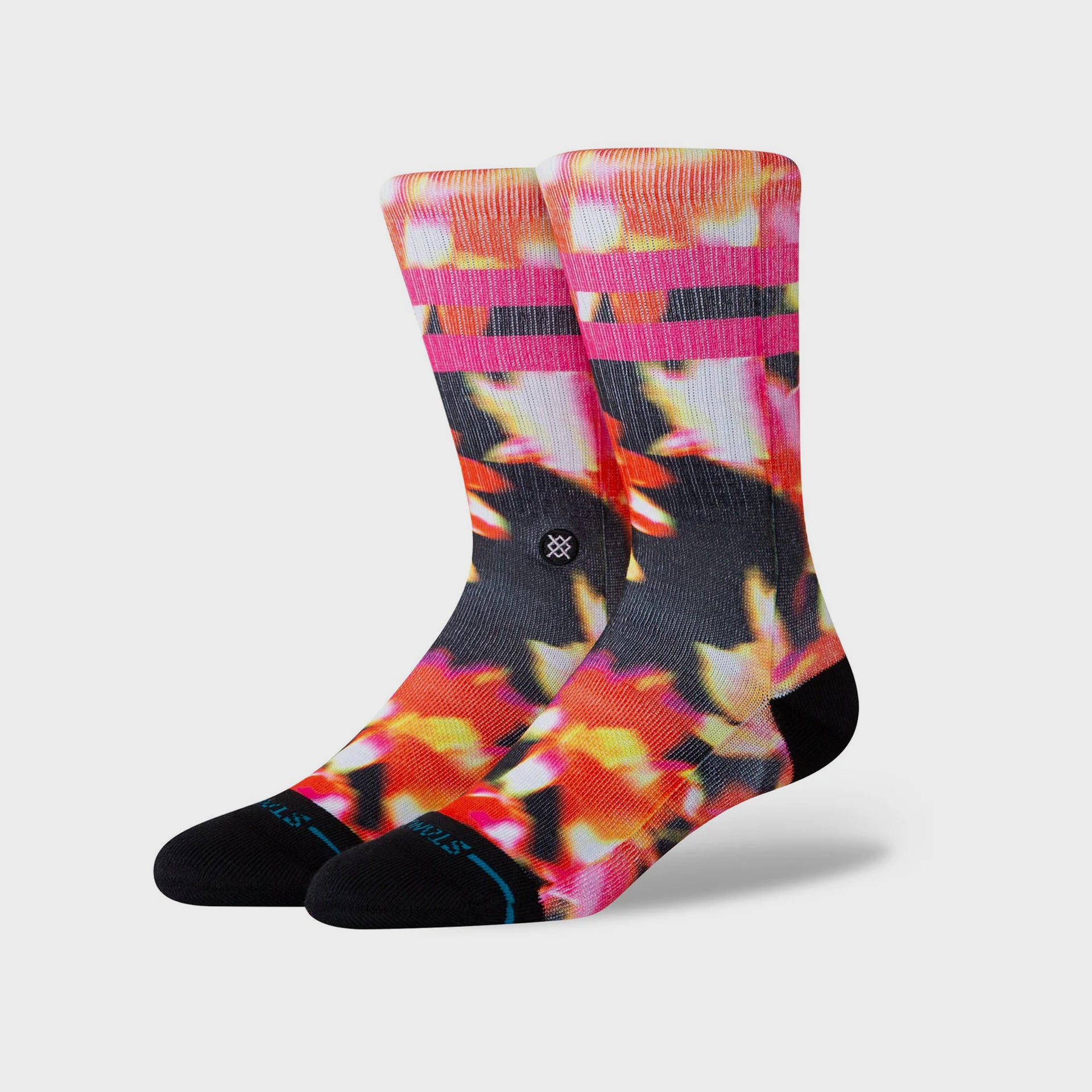 Stance Flowerful Crew Socks - Black - ManGo Surfing