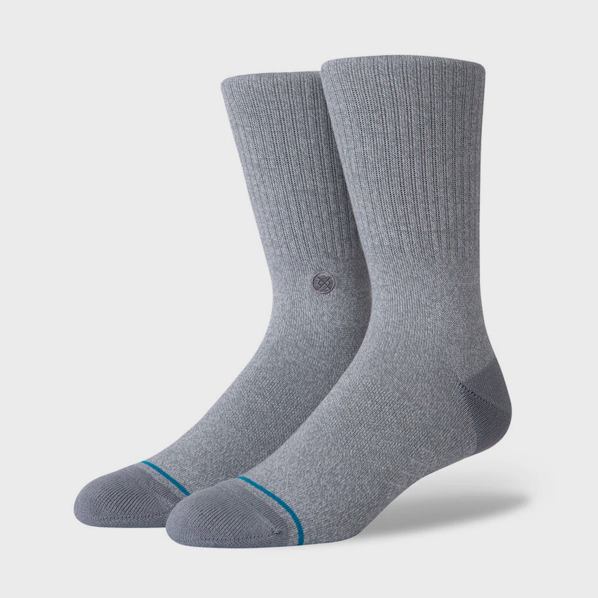 Stance Icon Crew Socks - Grey Heather - ManGo Surfing