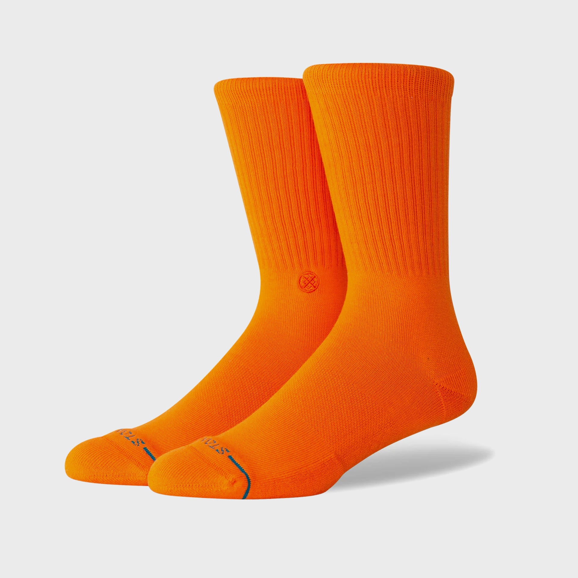Stance Icon Crew Socks - Neon Orange - ManGo Surfing