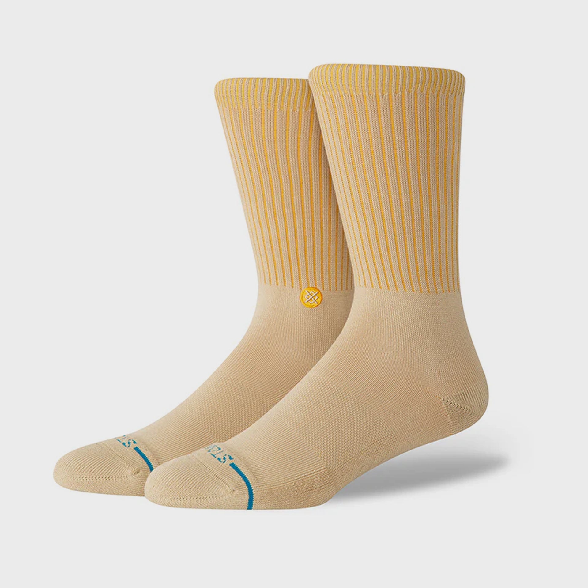 Stance Icon Pop Crew Socks - Sand - ManGo Surfing