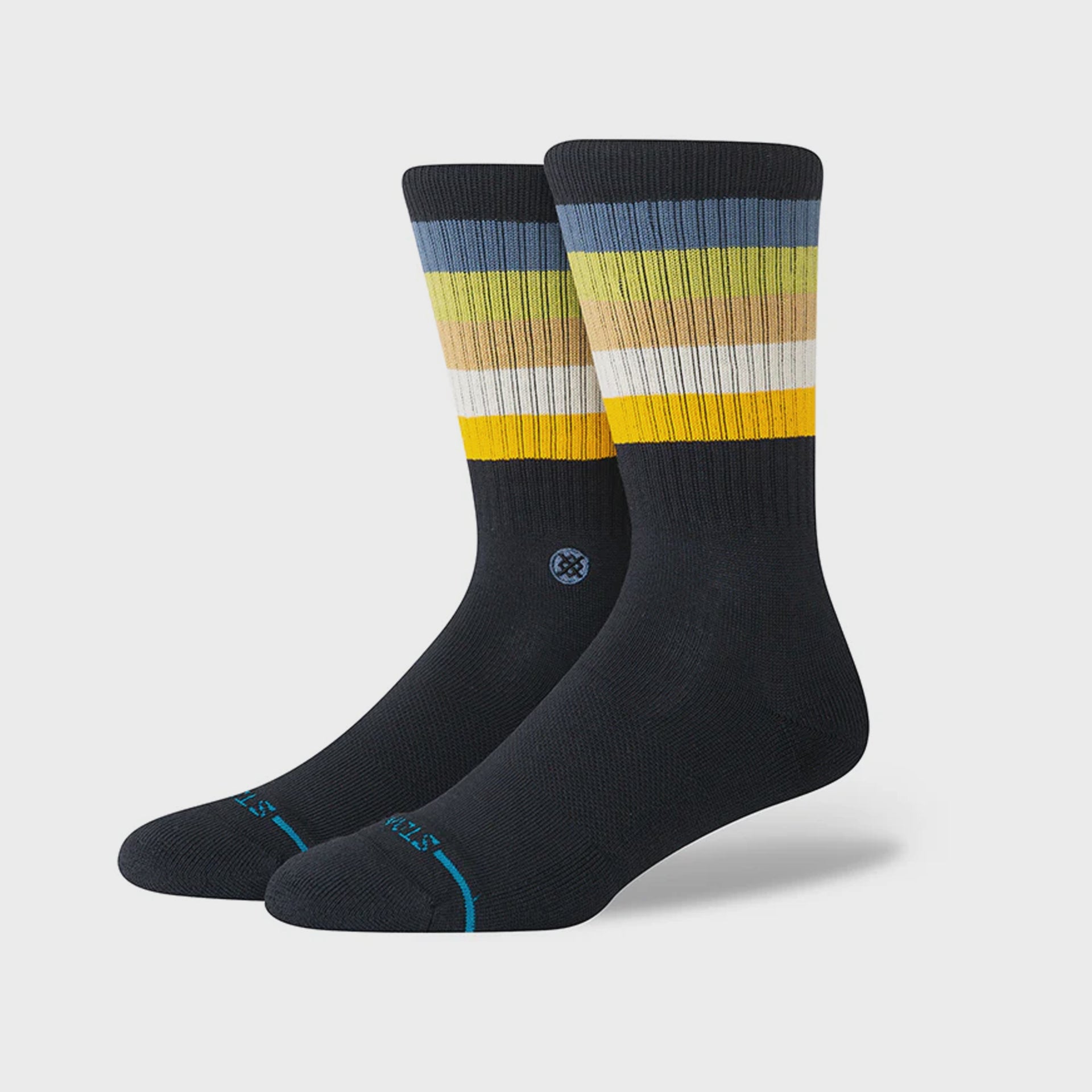 Stance Maliboo Crew Socks - Black - ManGo Surfing