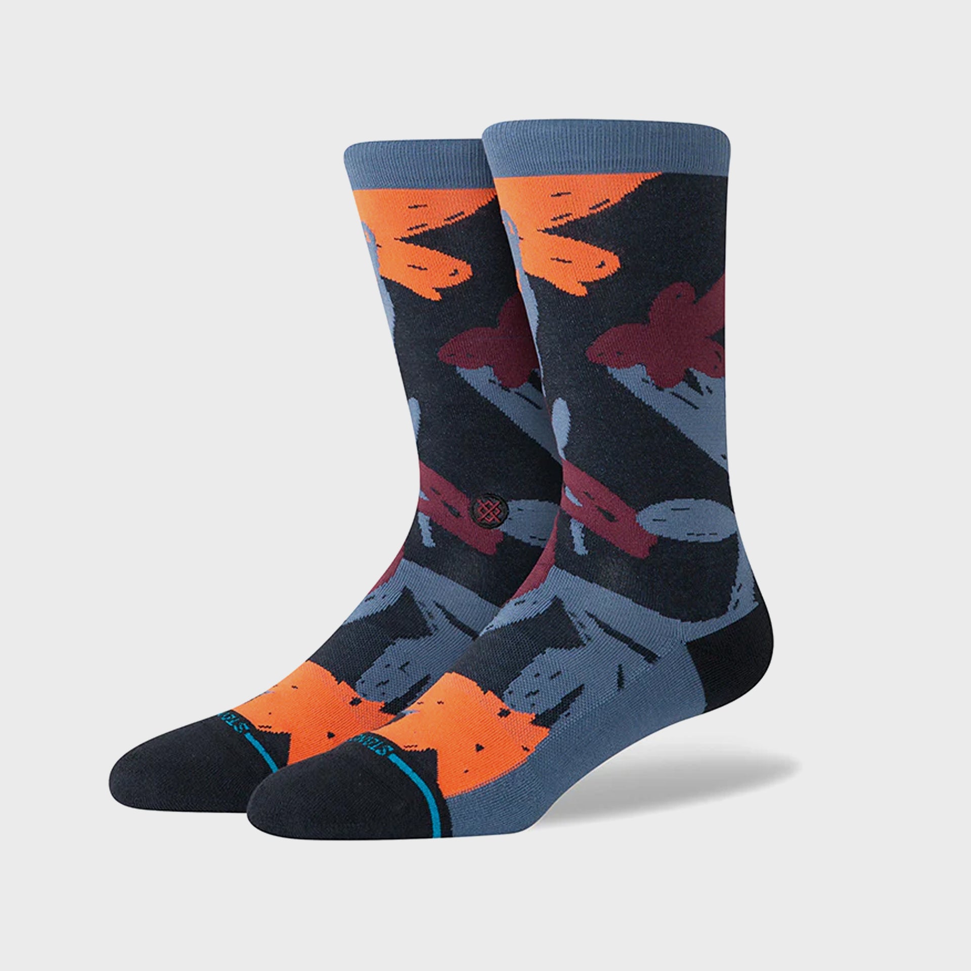Stance Paradise Crew Socks - Sea Blue - ManGo Surfing