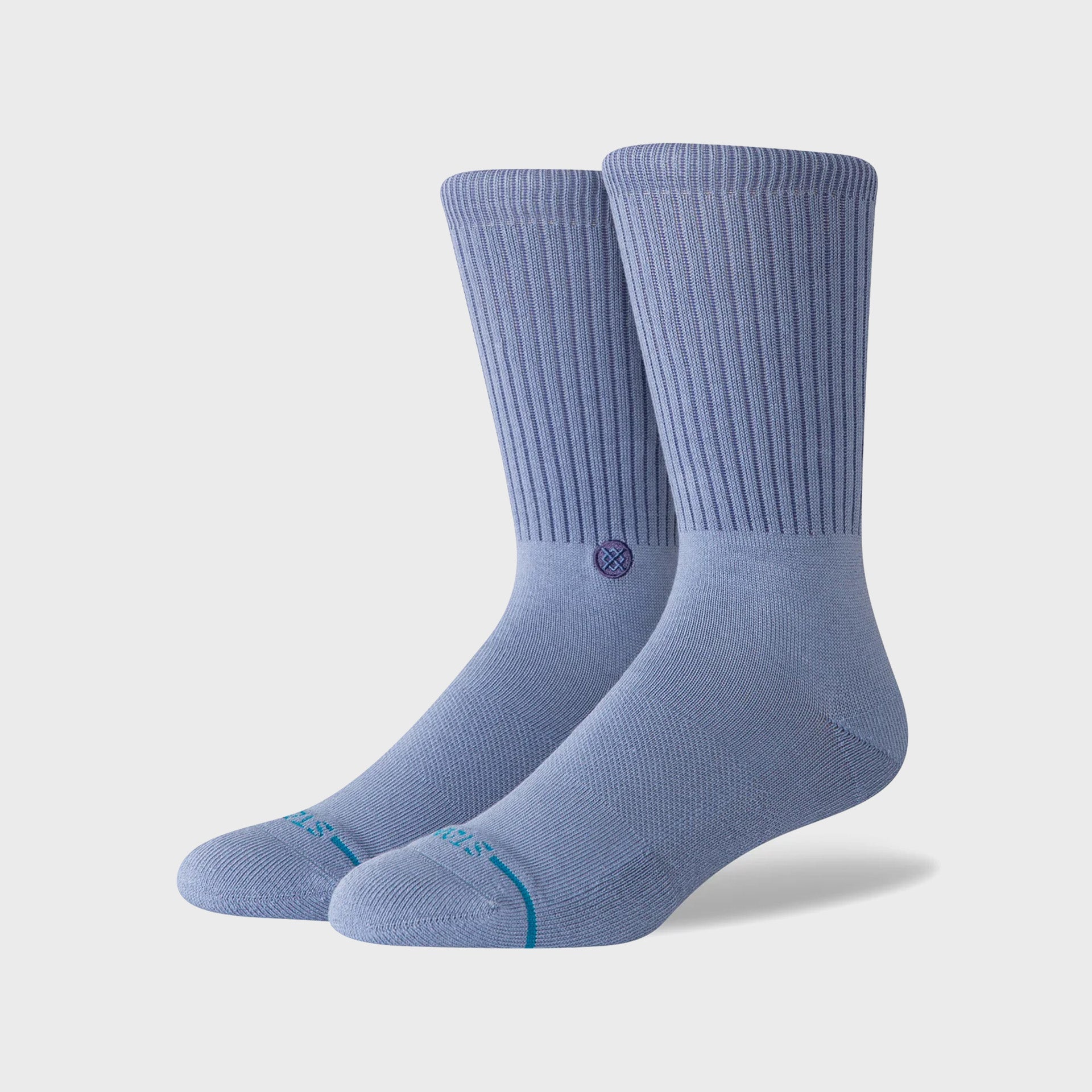 Stance Icon Pop Crew Socks - Stone Blue - ManGo Surfing
