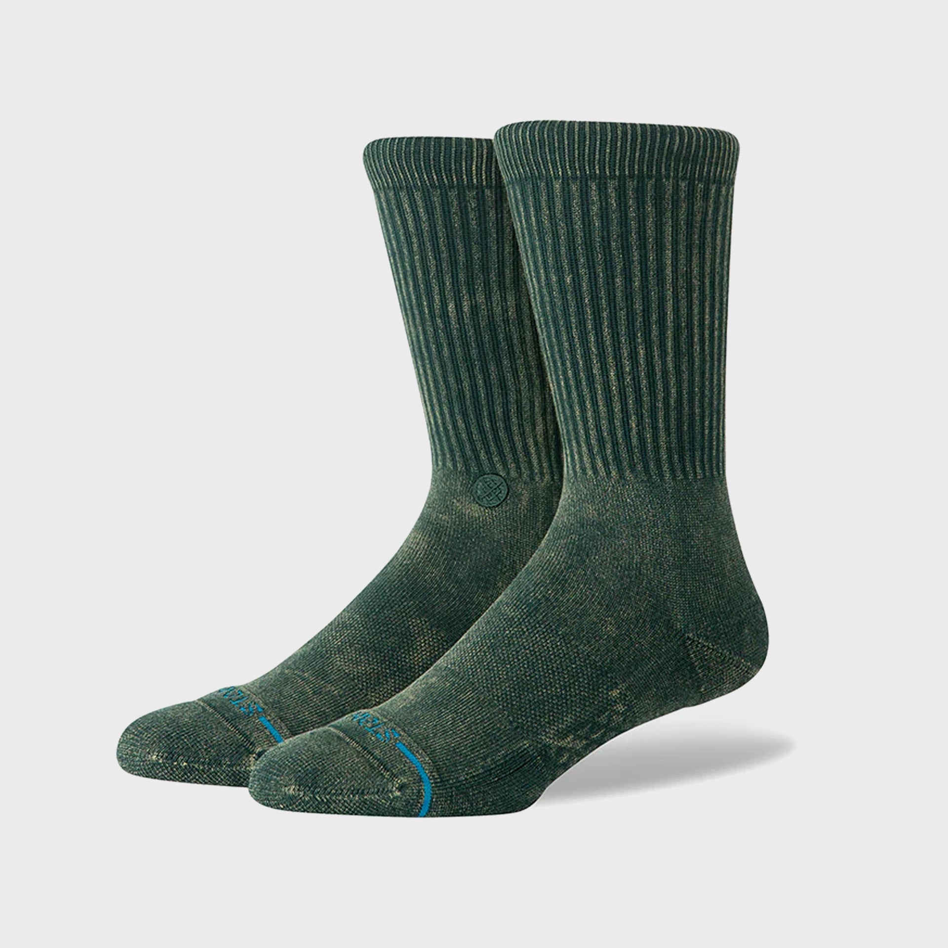 Stance Icon Dyed Crew Socks - Pine - ManGo Surfing