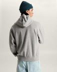 Vans Mens Stretch Logo Zip Pullover Hoodie - Cement Heather
