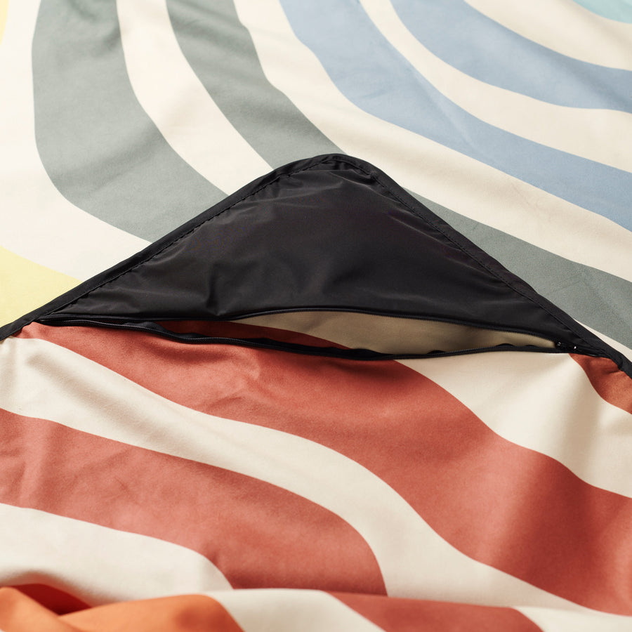 Slowtide Textured Waves Picnic Blanket - Multicoloured - ManGo Surfing